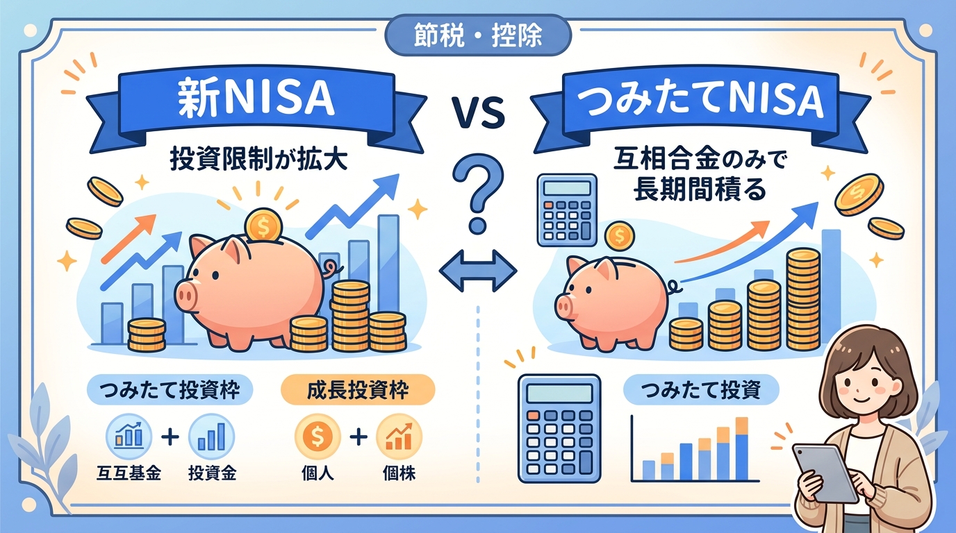 新NISA つみたてNISA 違い アイキャッチ画像