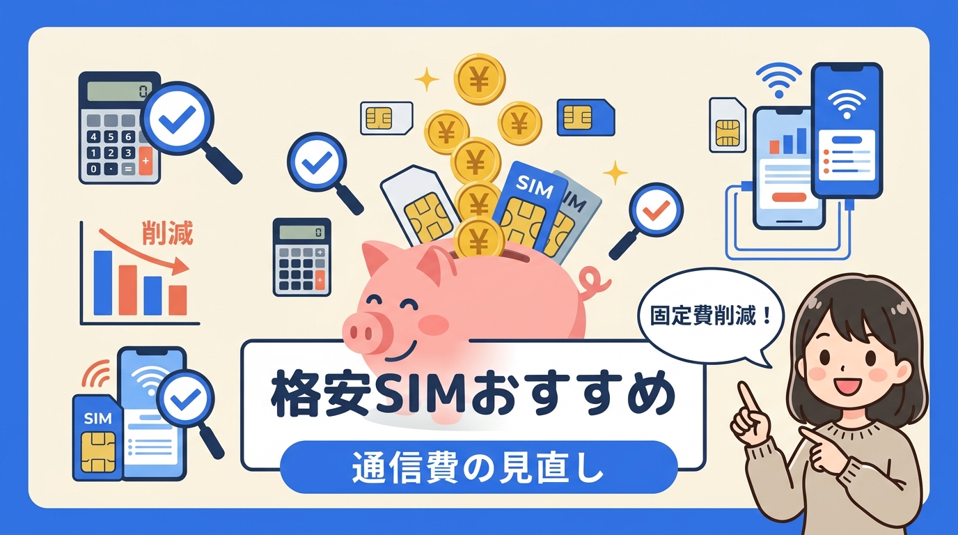 格安SIM おすすめ 比較 2026 アイキャッチ画像