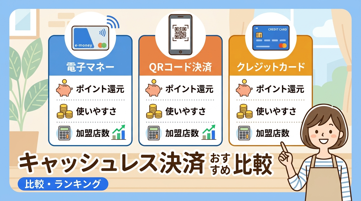 キャッシュレス決済 おすすめ 比較 アイキャッチ画像