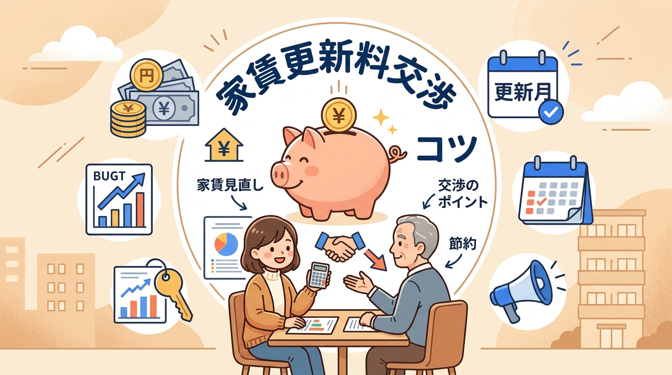 家賃 更新料 交渉 コツ アイキャッチ画像