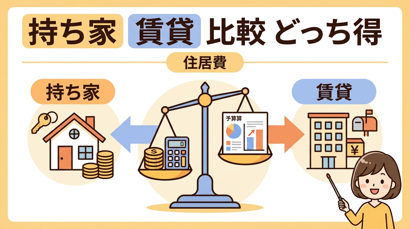 持ち家 賃貸 比較 どっち得 アイキャッチ画像