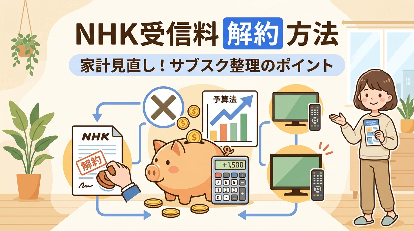 NHK受信料 解約 方法 アイキャッチ画像