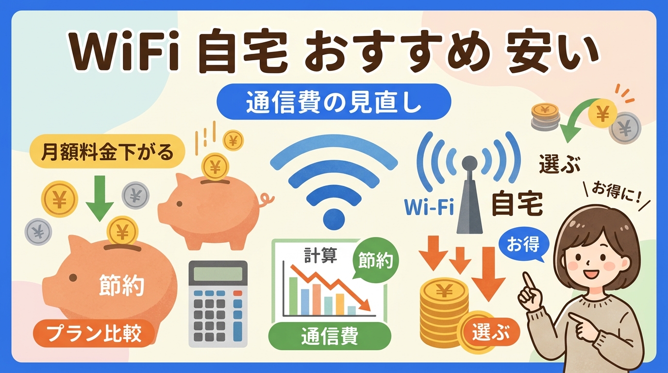 WiFi 自宅 おすすめ 安い アイキャッチ画像