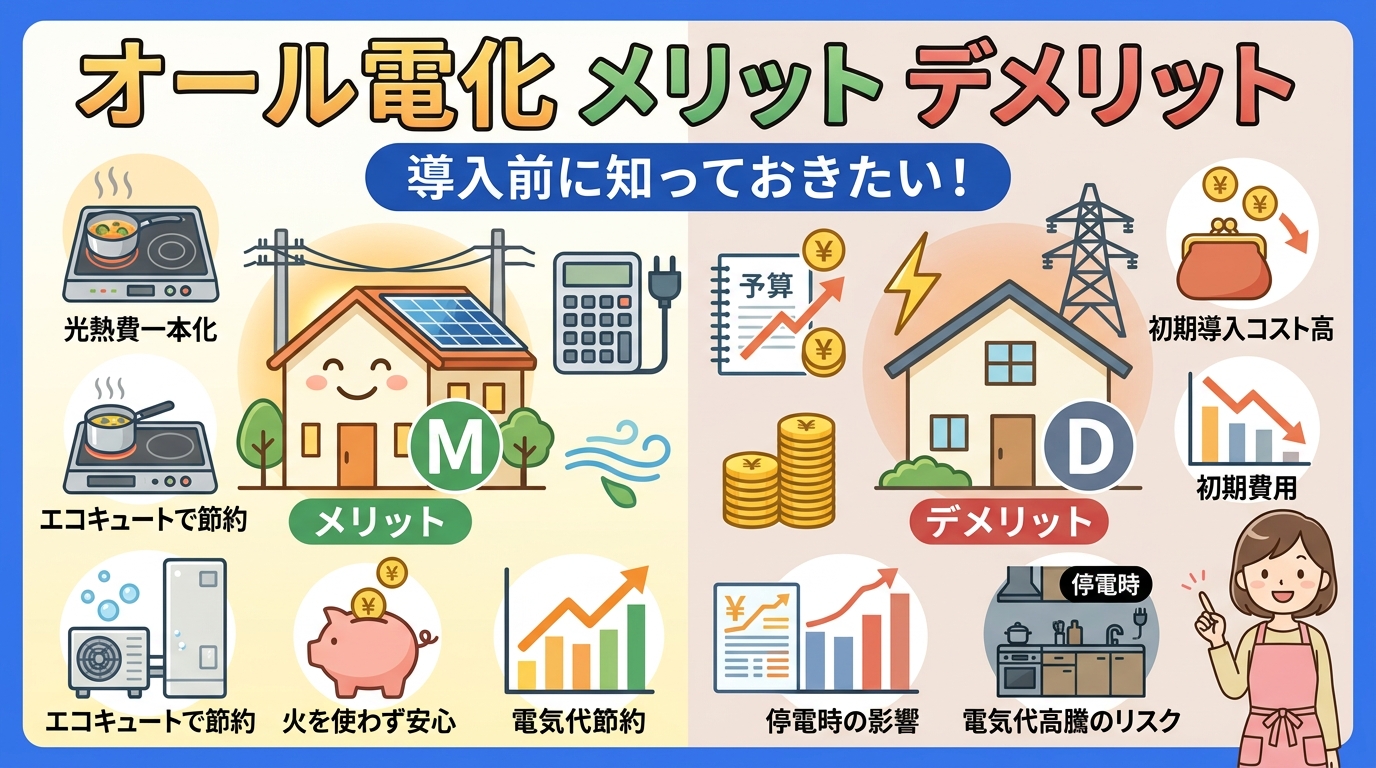 オール電化 メリット デメリット アイキャッチ画像
