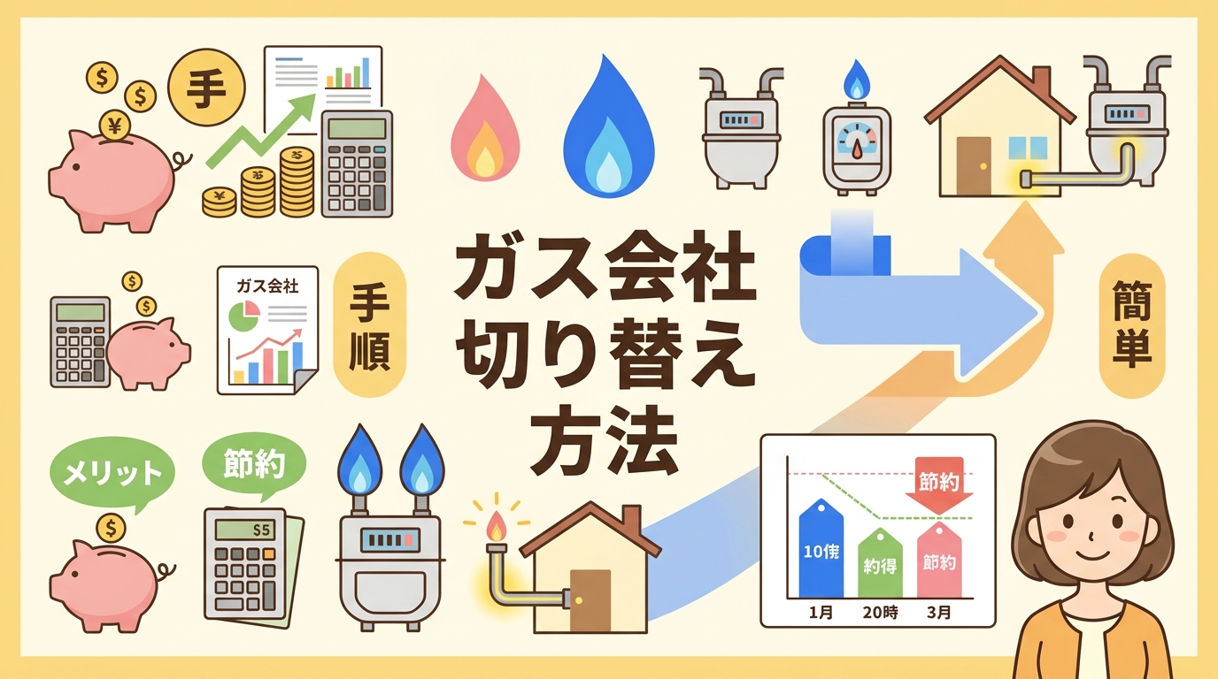 ガス会社 切り替え 方法 アイキャッチ画像