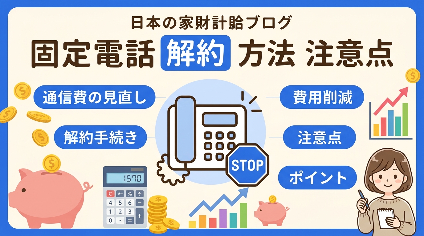 固定電話 解約 方法 注意点 アイキャッチ画像