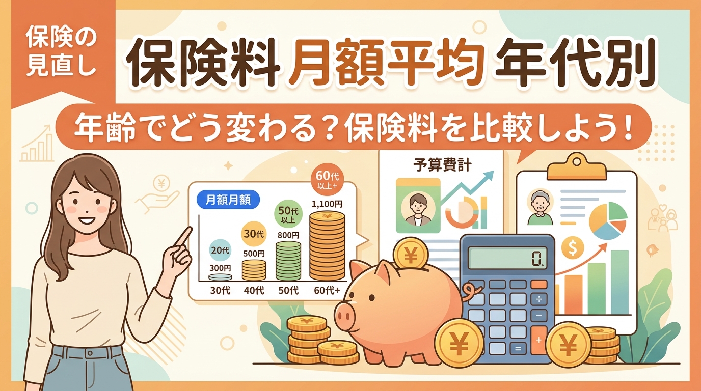 保険料 月額 平均 年代別 アイキャッチ画像