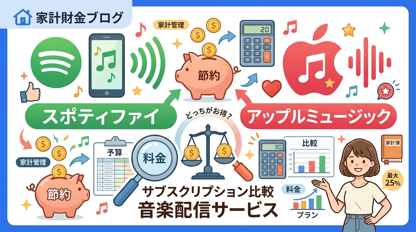 Spotify Apple Music 比較 アイキャッチ画像