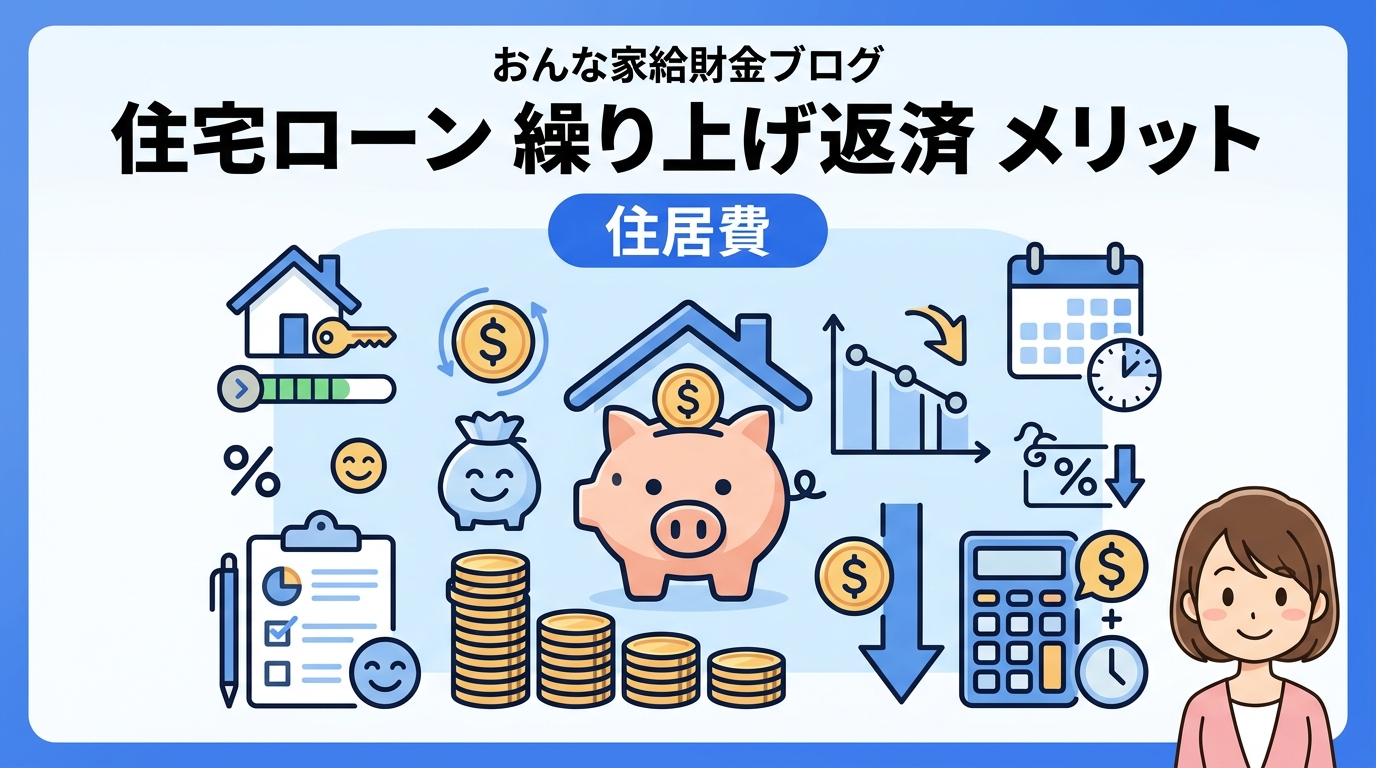 住宅ローン 繰り上げ返済 メリット アイキャッチ画像