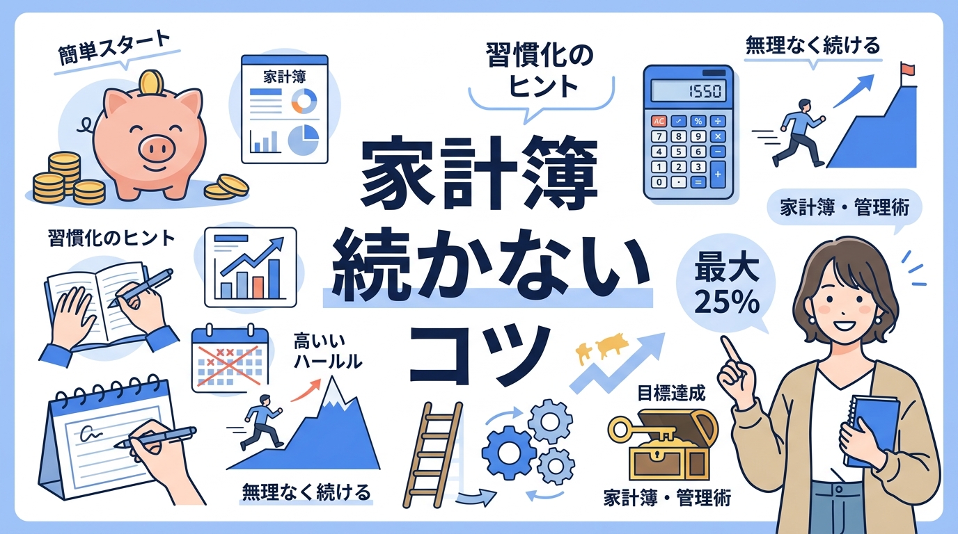 家計簿 続かない コツ アイキャッチ画像