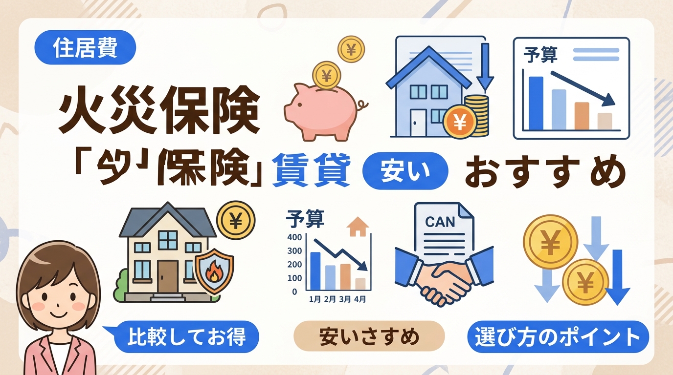 火災保険 賃貸 安い おすすめ アイキャッチ画像