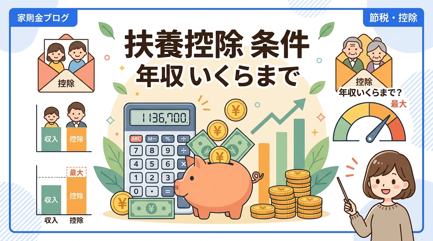 扶養控除 条件 年収 いくらまで アイキャッチ画像